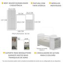 Ver imagem 4 de Quarto de Bebê com Berço-cômoda Laura Multimóveis Branco/cinza