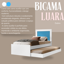 Ver imagem 7 de Bicama Solteiro Luara Branco/azul de Mdf para Quarto + 2 Colchões D20