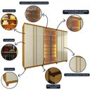 Ver imagem 4 de Guarda Roupa 6 Portas LED Absolut Reflecta Naturale Off White- Gelius