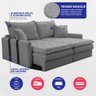 Sofá Baú sem Caixa Retrátil 2,00m Softgel Bonnie Boucle Cinza Claro Cama Inbox - 3