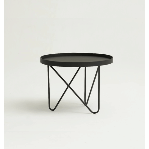 Mesa de Centro Steel - Tampo Laqueado - Base Aço Carbono - 60x40
