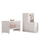 Ver imagem 2 de Quarto Infantil Completo Lua 2 Portas 3 Gavetas Branco - Pnr Móveis