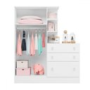 Ver imagem 3 de Quarto Infantil Completo Lua 2 Portas 3 Gavetas Branco - Pnr Móveis