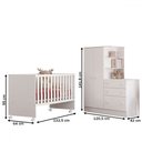 Ver imagem 4 de Quarto Infantil Completo Lua 2 Portas 3 Gavetas Branco - Pnr Móveis