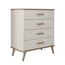 Ver imagem 2 de Cômoda Maitê 100% Mdf 4 Gaveta Fabrimóveis- Off White/nature