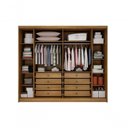 Ver imagem 2 de Guarda Roupa Casal 6 Portas 8 Gavetas - Granada-cumaru-fendi - Móveis Horizonte