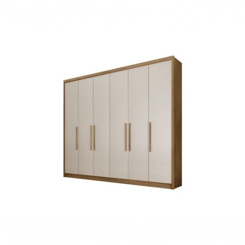 Guarda Roupa Casal 6 Portas 8 Gavetas - Granada-cumaru-fendi - Móveis Horizonte