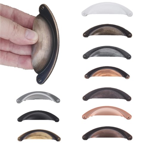 Kit com 2 Puxador Concha para Gaveta Puxadores Coloniais para Armarios Comoda Cozinha: Rose Gold