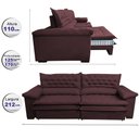 Ver imagem 2 de Sofá Retrátil e Reclinável 2,12m Molas Ensacadas Cama inBox Alemanha de Viscoelástico Velusoft