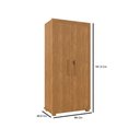 Ver imagem 6 de Sapateira Multiuso Atenas Mdf com Chave Armário Organizador Pés Madeira 2 Portas:cinamomo