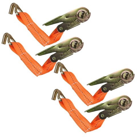 Catraca Movel Kit 4 Uni Amarraçao Carga Pesada Gancho em J Reforçado Mudança Obra Resistente