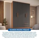 Ver imagem 7 de Guarda Roupa 4 Portas 2 Gavetas Tóquio Cedro/Titânio