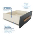 Ver imagem 4 de Guarda Roupa 4 Portas 2 Gavetas Tóquio Cedro/Titânio