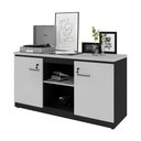 Ver imagem 2 de Balcão de Escritório 135cm 2 Portas com Chave Multimóveis CR25297