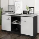 Ver imagem 1 de Balcão de Escritório 135cm 2 Portas com Chave Multimóveis CR25297