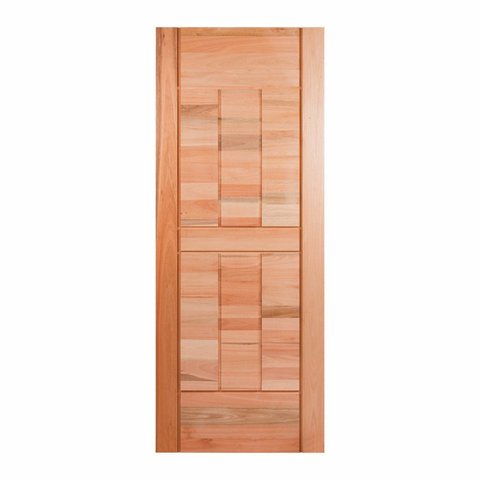 Folha de Porta Maciça em Eucalipto Acabamento Natural 210x92cm PM96 Cruzeiro Portas
