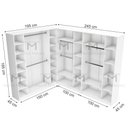 Ver imagem 2 de KIT CLOSET MODULAR M96X2+M133 (CASA OU COMÉRCIO) M136.2021.B MUNDI MOVEIS