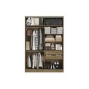 Ver imagem 3 de Guarda Roupa 2 Portas de Correr 158cm N537 Kappesberg - Nogueira