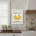 Ver imagem 1 de Quadro Vintage Cozinha Bananas 24x18cm Mold Branca Vidro