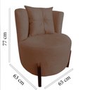 Ver imagem 7 de Kit 2 Poltronas Decorativa Luna Bouclé Marrom