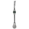 Bomba de Chimarrão Inox 19cm Bojo Pera Removível Anel de Pedra Ágata Verde Redonda Taumer - 1