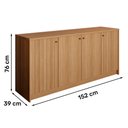 Ver imagem 5 de Buffet 4 Portas 100% Mdf Lia Cimol Nature
