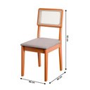 Ver imagem 4 de Conjunto de 6 Cadeiras de Jantar Santiago em Tecido Boucle Cinamomo/nevoa Boucle