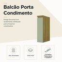 Ver imagem 2 de Balcão Porta-Condimento Nesher Rainha 20cm 100% MDF Greige