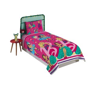 Jogo de Cama Infantil Lepper Barbie Reinos Mágicos Solteiro 2 Peças Microfibra Rosa
