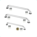 Ver imagem 1 de Barra de Apoio Segurança e Proteção 2 de 50cm e 1 de 30 Cm