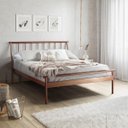 Ver imagem 5 de Conjunto Cama Casal, Mesa de Cabeceira e Arara de Roupas em Aço Begônia CabeCasa MadeiraOriginals