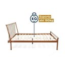 Ver mais imagens de Conjunto Cama Casal, Mesa de Cabeceira e Arara de Roupas em Aço Begônia CabeCasa MadeiraOriginals