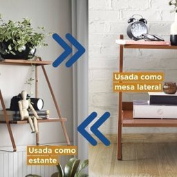 Conjunto Mesa de Cabeceira e Arara de Roupas em Aço Begônia CabeCasa MadeiraMadeira - 8