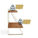 Ver imagem 6 de Conjunto Mesa de Cabeceira e Arara de Roupas em Aço Begônia CabeCasa MadeiraOriginals