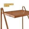 Conjunto Mesa de Cabeceira e Arara de Roupas em Aço Begônia CabeCasa MadeiraMadeira - 7