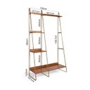 Ver imagem 3 de Conjunto Mesa de Cabeceira e Arara de Roupas em Aço Begônia CabeCasa MadeiraOriginals