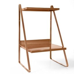 Conjunto Mesa de Cabeceira e Arara de Roupas em Aço Begônia CabeCasa MadeiraMadeira - 12