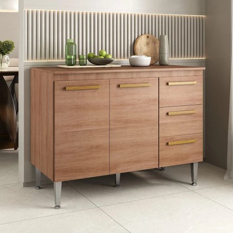 Balcão Cozinha Madeira Joia 1.10m Madeirado Inteiro