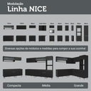 Ver imagem 2 de Armário de Cozinha Completa de Canto Suspenso 405 cm Preto Nice Madesa 03
