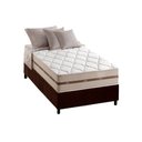 Ver imagem 1 de Cama Box Solteiro: Colchão Molas Anjos MasterPocket Ensacadas Classic + Base CRC Suede Brown(88x188