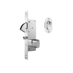 Porta de Correr Frisada Branca Kit de Madeira C/ Fechadura 210x92 Cm-01 - 2