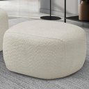 Ver imagem 3 de Kit 02 Puffs Decorativo Orgânico para Sala de Estar Living Barolo L06 Bouclê Branco - Lyam Decor