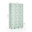 Ver imagem 3 de Armário Locker Guarda-volume de Aço 12 Portas com Fecho para Cadeado Vestiário Academia