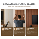 Ver imagem 5 de Kit 4 Painéis Ripados Slim 20x3m Revestimento