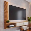 Ver imagem 2 de Estante Painel Home Suspenso Tv 65 Polegadas com Iluminação 1.657.a0 Egeu Colibri