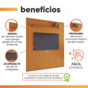 Ver imagem 5 de Painel para Tv até 75 Polegadas 2,25x2,40m Ripado com Prateleira Arbo Cedro Edn