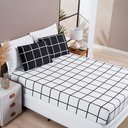 Ver imagem 1 de Jogo de Lençol Cama Casal 3 Peças Micropercal 200 Fios Austin:preto