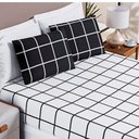 Ver imagem 3 de Jogo de Lençol Cama Casal 3 Peças Micropercal 200 Fios Austin:preto
