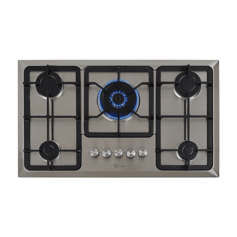 Fogão Cooktop 5 Bocas Tc Infinity Gás Mesa Inox Bivolt Fischer 5 Bocas
