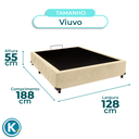 Ver imagem 4 de Cama Box Viuvo Perola Nature 128x188